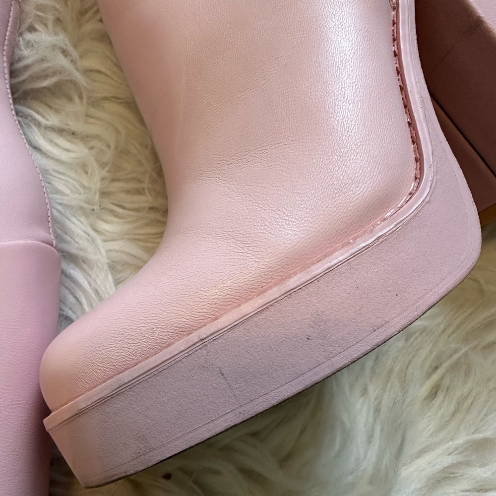Steve Madden Triple Pink Leather Platform Chelsea Boots size 7 - Picture 6 of 11